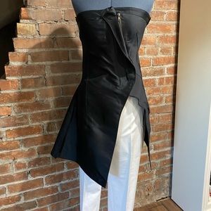 Givenchy Asymmetrical Navy Blue Strapless Top